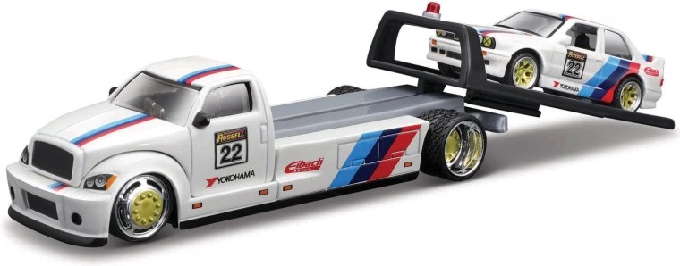 Maisto Elite Transport oprijwagen met BMW M3 1988 1:64