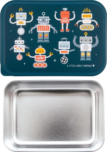 A Little Lovely Company roestvrijstalen lunchbox met deksel robots