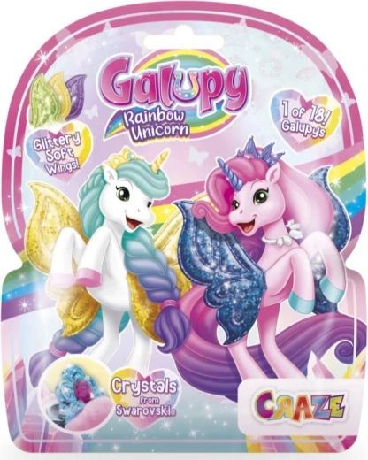 Galupy Rainbow Unicorn verzamelfigurine eenhoorn met vleugels en Swarovski-kristal