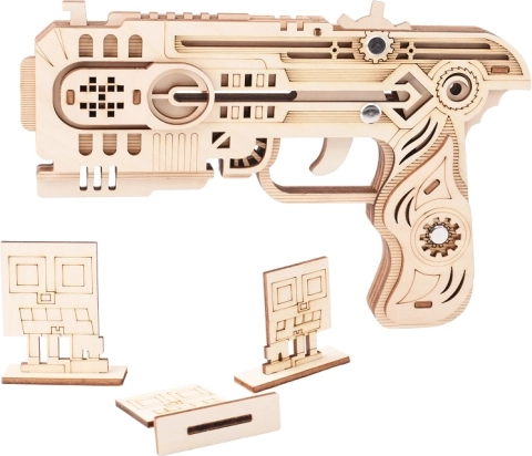 Houten 3D-puzzel Rubberband Pistool Dragon Chaser
