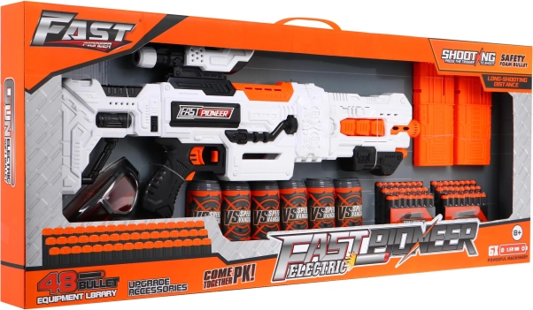 Elektrische kinderblaster Fast Pioneer 8+ met accessoires en 48 foam pijlen