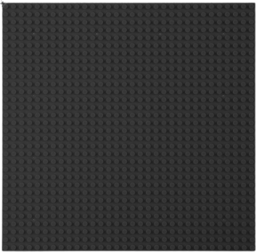 Zwarte bouwplaat voor bouwstenen 40 × 40 cm