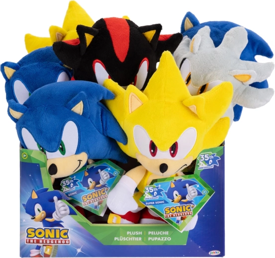 Sonic the Hedgehog pluchen figuur 23 cm (Wave 14, verschillende varianten) - 1 stuk