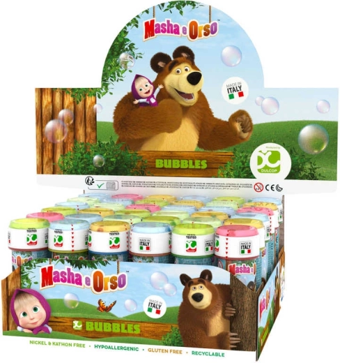 Bellenblaas Máša en de Beer 60 ml met mini-spel in de dop - 1 stuk