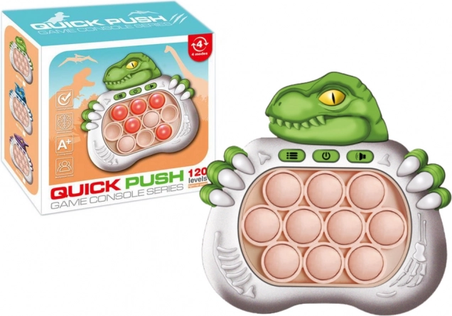 Sensorisch spel Pop It dinosaurus met licht en geluid – groen