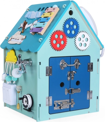 Activiteitenbord huisje voor kinderen 2Kids Toys – Blauw