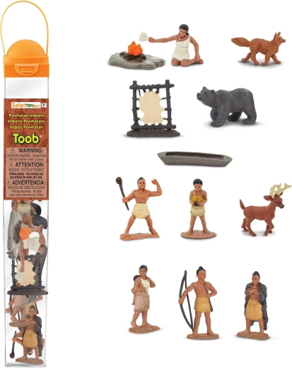 Safari Ltd. Toobs indianen (Powhatan) – koker met 12 figuurtjes