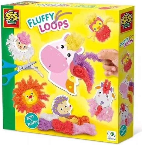 SES Creative diertjes om af te werken met fluffy wol