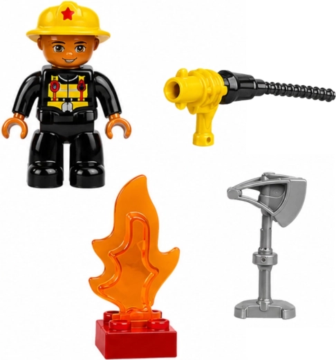 Brandweerman-figuur en thematische accessoires