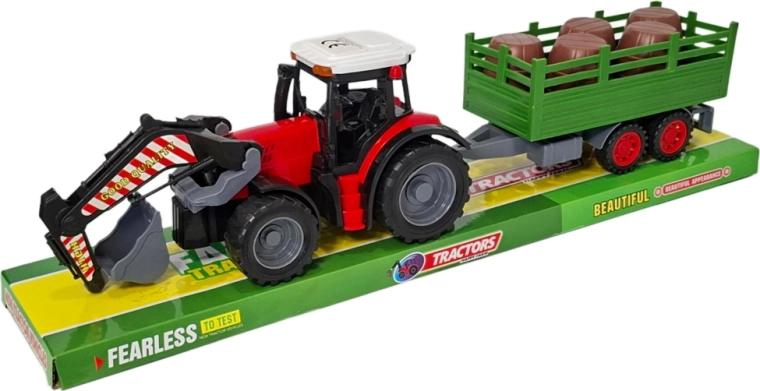 Tractor met aanhanger en voorlader – landbouwset voor kinderen