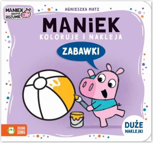Maniek kleurt en plakt – kleurplaten met stickers