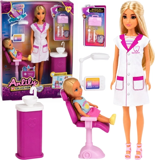 Anlily pop tandarts met tandartspraktijk en accessoires 30 cm