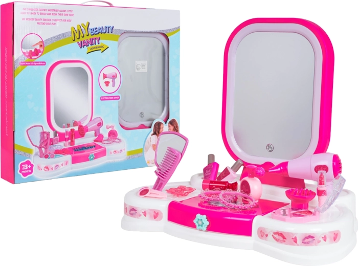 Kinderkaptafel met verlichting en accessoires
