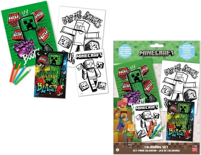 Minecraft kleurset met stickers