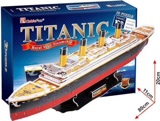 CubicFun 3D-puzzel Titanic – groot model, 113 stukjes