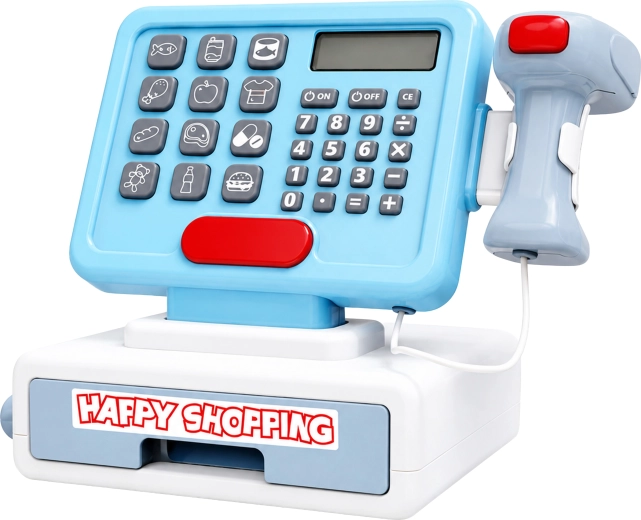 Interactieve kinder-kassa met scanner, mandje en weegschaal XXL - 1 stuk