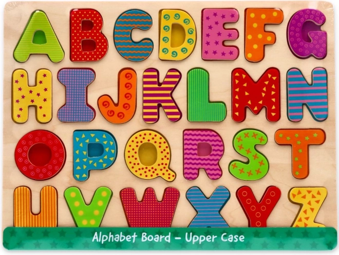Houten alfabetpuzzel – hoofdletters