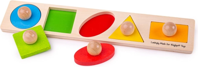 Houten invoegpuzzel vormen Bigjigs Baby