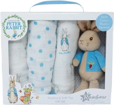 Cadeauset met luiers en konijn Petr