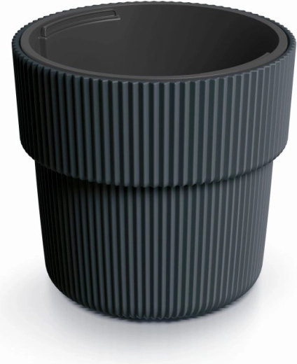 Plantenpot met inzet Milly 30 cm antraciet
