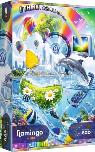 Trefl puzzel Flamingo: internetchaos Y2K 600 stukjes