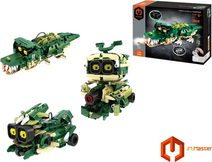 iM.Master bouwset robotkrokodil 3-in-1 RC met afstandsbediening