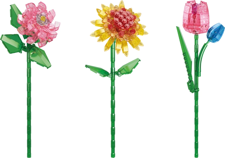 Realistische kleuren en transparante bloemblaadjes