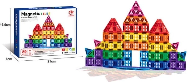 Magnetische bouwset met 80 onderdelen