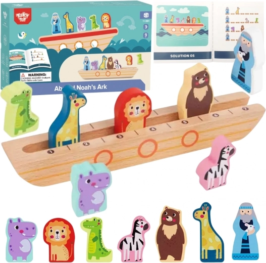 Houten puzzel voor kinderen Noach en de dieren