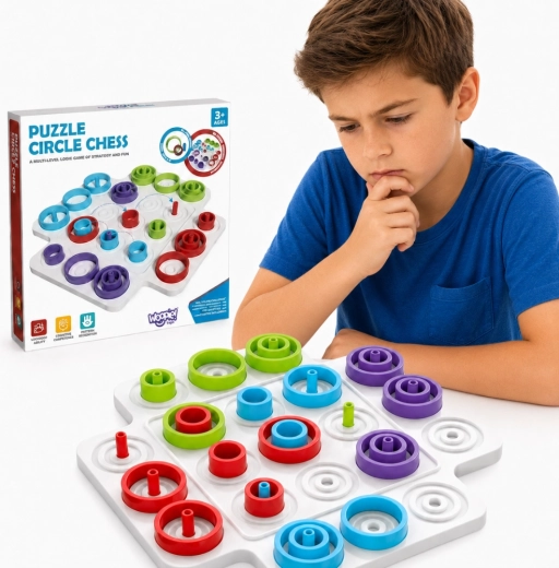 WOOPIE strategisch boter-kaas-en-eieren-spel met ringen