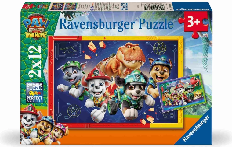 Ravensburger Paw Patrol: De Dinosaurusfilm – puzzel 2×12 stukjes