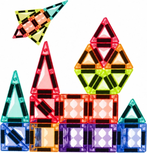 Transparante kleurrijke 3D-panelen