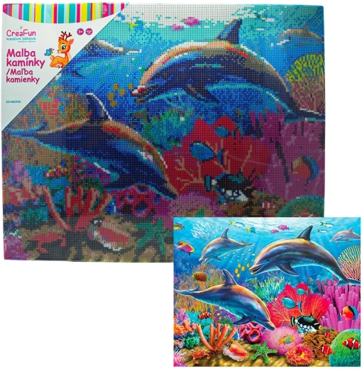 Diamond painting – dolfijnen 40 × 50 cm