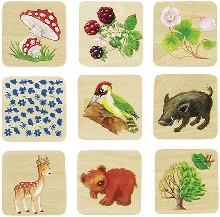Houten memorybos – 32 stukjes