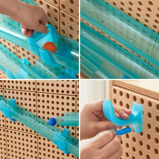 Modulaire clips en transparante onderdelen voor snelle ombouw