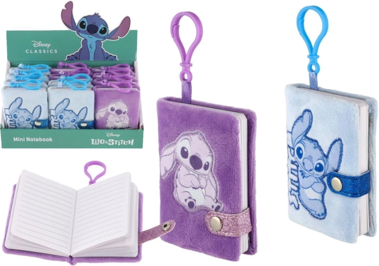 Pluchen mini-notitieboekje Lilo & Stitch - 1 stuk