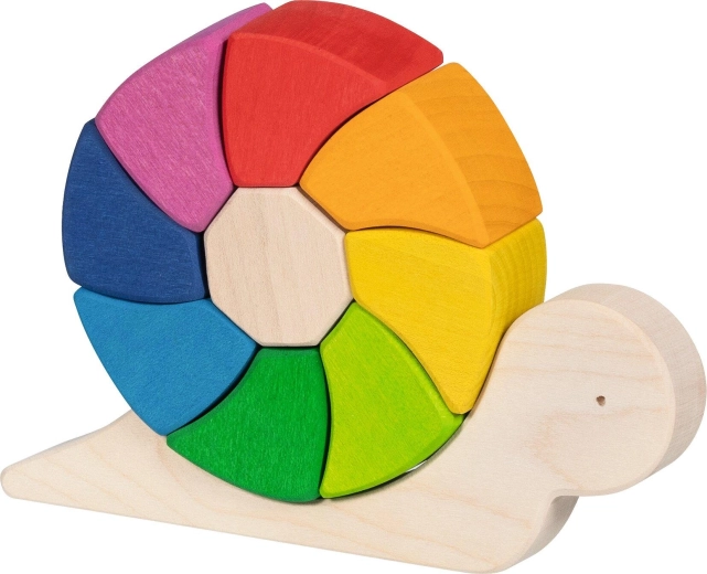 Houten puzzel en bouwset slak Pauline