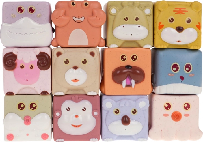 Sensorische blokken met dieren voor kinderen 12 stuks