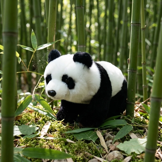 Realistisch uiterlijk van de panda