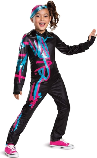 Overallontwerp met capuchon en opvallende graphics