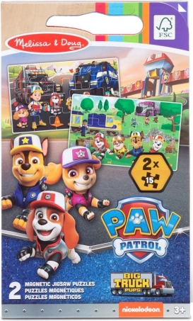 Magnetische puzzel Paw Patrol - vrachtwagens