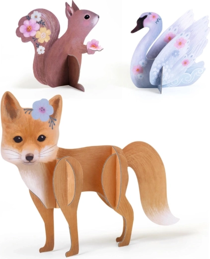 Houten decoraties met dieren om neer te zetten