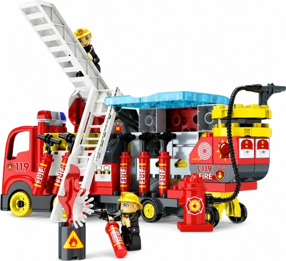 Uitschuifbare ladder en beweegbare onderdelen