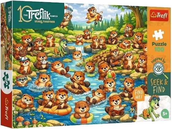 Trefl puzzel Seek & Find Bevers in actie 100 stukjes