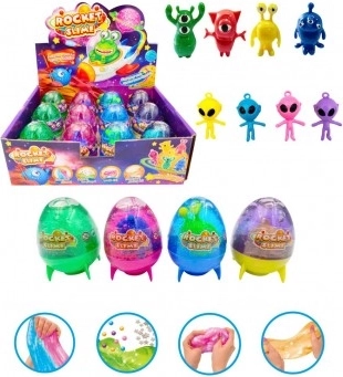 Teddies glitterslijm met alien – speelmassa met figuurtje (mix kleuren)