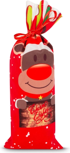 Kerstfleshouder met rendierlint