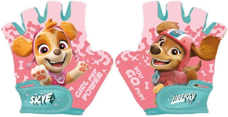 Kinderfiets handschoenen Paw Patrol roze - 1 stuk