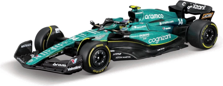 Bburago modelauto Formule 1 Aston Martin AMR23 Fernando Alonso 1:43