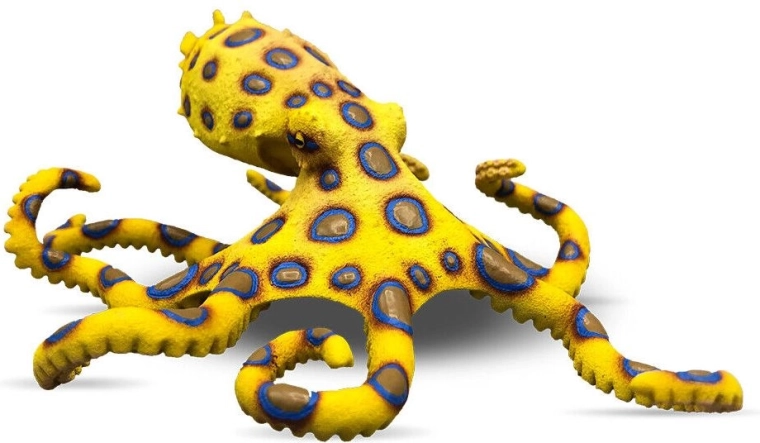 Bullyland figuur blauwgeringde octopus