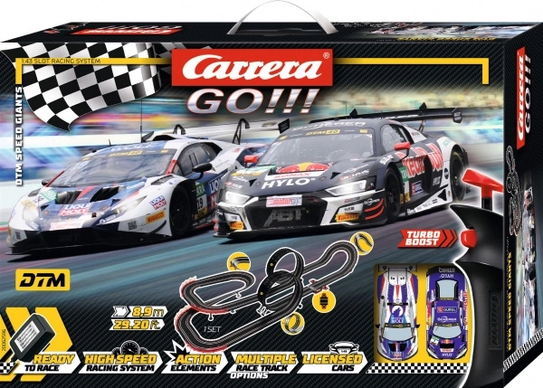 Racebaan CARRERA GO!!! DTM Speed Giants 8,9 m met looping